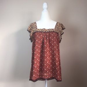 Nick And Mo - Floral Square Neck Boho Blouse